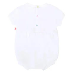 Witte Katoenen Romper met Lurex Harten