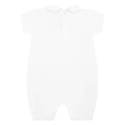 Witte Katoenen Romper met Teddybeer
