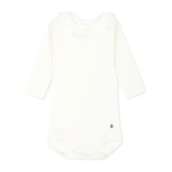 Witte Katoenen Romper met Ruches