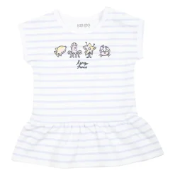 Witte Katoenen Sportpak met Marine Dierenprints