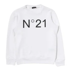 Witte Katoenen Sweatshirt met Stijl
