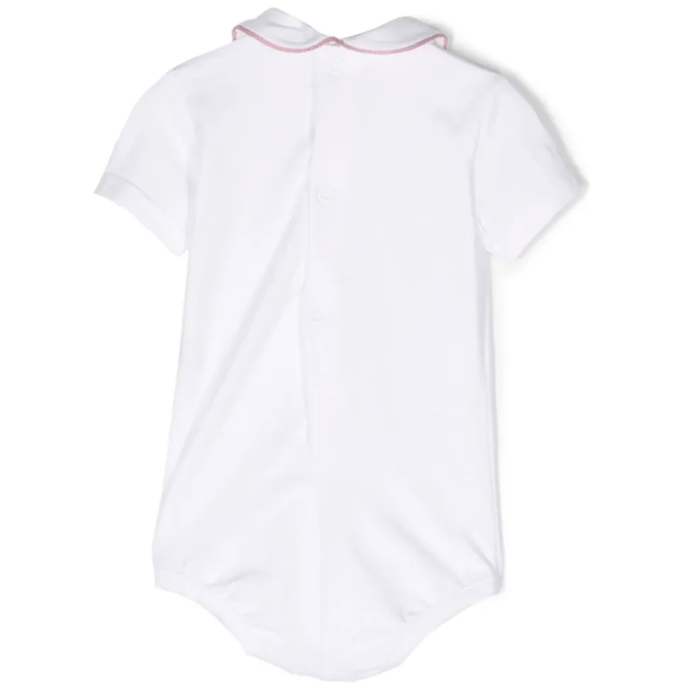 Witte Katoenen Top met Clip Sluiting