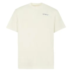 Witte Katoenen T-shirt met Blauwe Pijlen