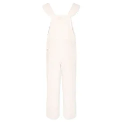 Witte katoenen tuinbroek met bloemenborduursel