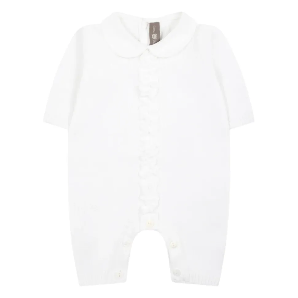 Witte Katoenen Vlecht Jurk