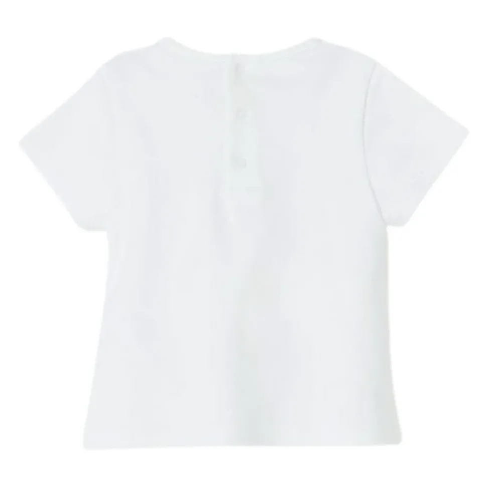 Witte Kinder T-shirt met Logo Borduursel