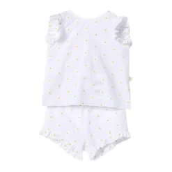 Witte Kinderen Jumpsuit Drukknoopsluiting