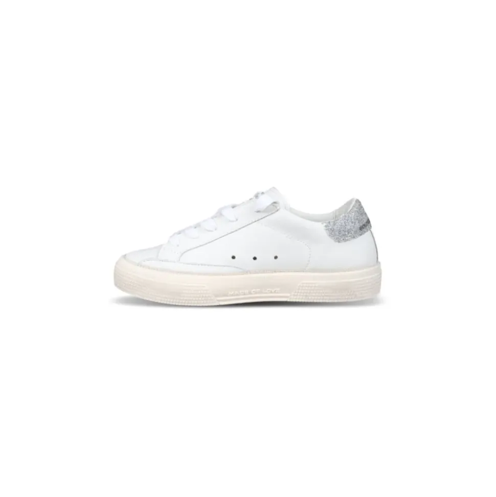 Witte Kindersneakers met Glitterdetails