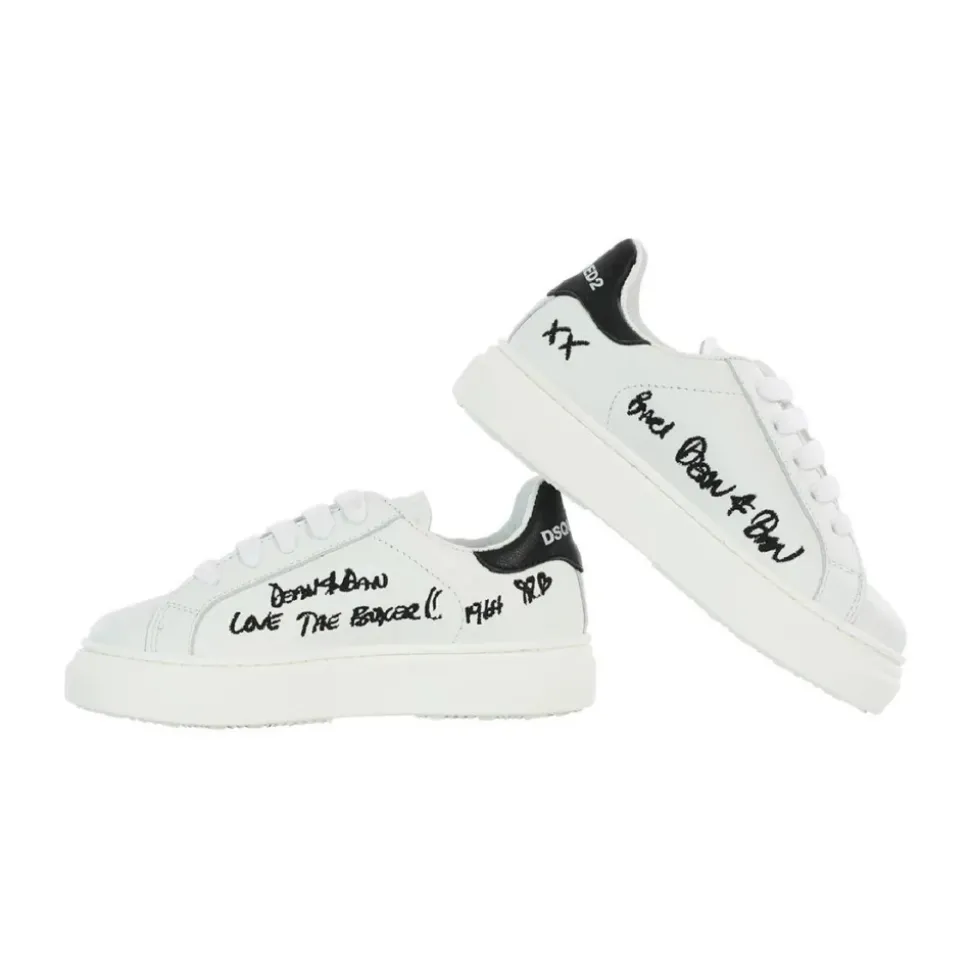 Witte lage sneakers