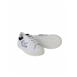 Witte lage top kindersneakers