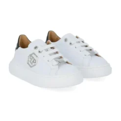 Witte lage top kindersneakers