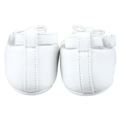 Witte Leren Balletflats met Strik