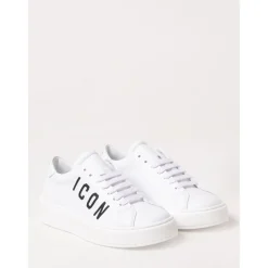 Witte Leren Icon Sneaker voor Kinderen