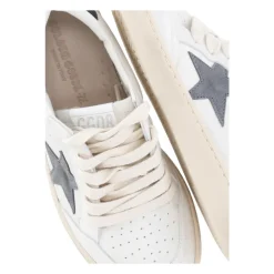 Witte Leren Kindersneakers Sterlogo