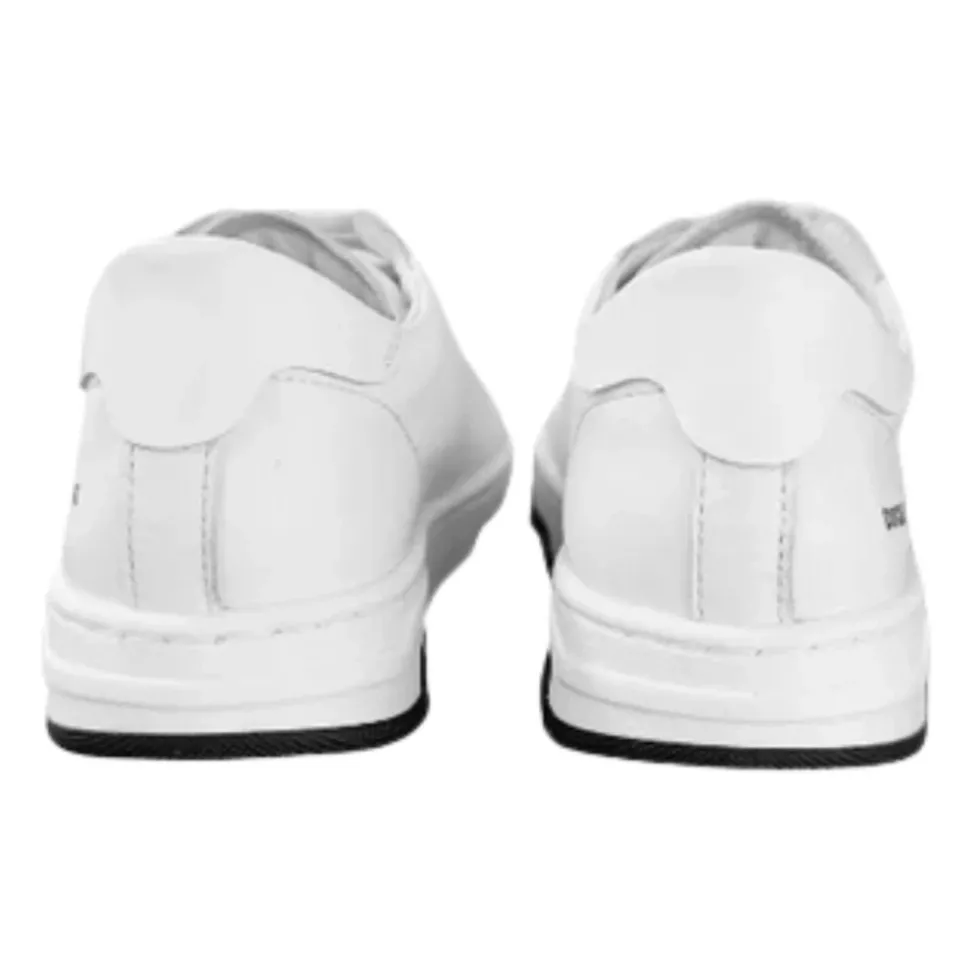 Witte Leren Kindersneakers met Logo