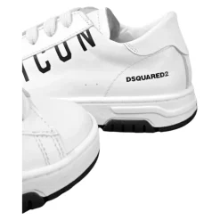 Witte Leren Kindersneakers met Logo