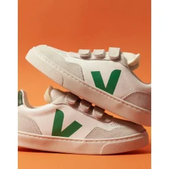 Witte Leren Kleine V-90 Sneakers