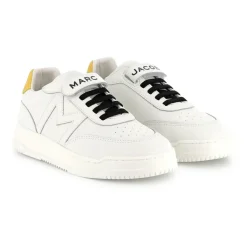 Witte Leren Sneakers met Rubberen Zool