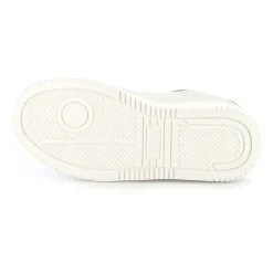 Witte Leren Sneakers met Rubberen Zool