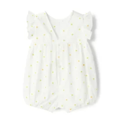 Witte Mouwloze Gerimpelde Crew Neck Top