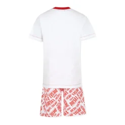 Witte Pyjama Set met Logo Print