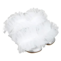 Witte Sandalen met Tule Strik