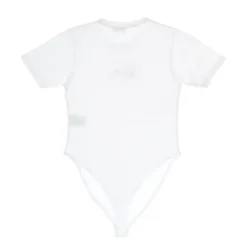 Witte Signature Tee Bodysuit Korte Mouw