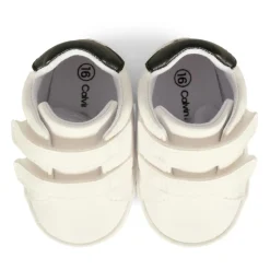 Witte Sneakers van Faux Leer met Klittenbandsluiting