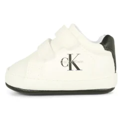 Witte Sneakers van Faux Leer met Klittenbandsluiting