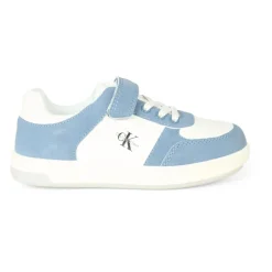 Witte Suède Sneakers met Klittenbandsluiting