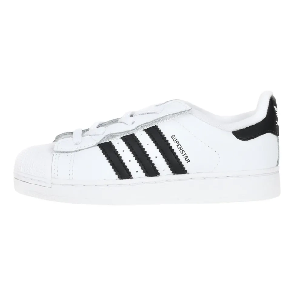 Witte Superstar II Elastische Veterschoenen