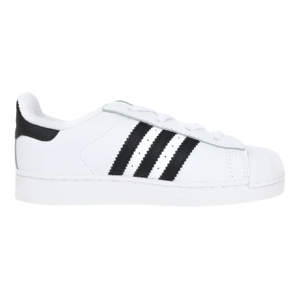 Witte Superstar II Elastische Veterschoenen