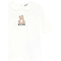 Witte Teddybeerprint Kinderjurk