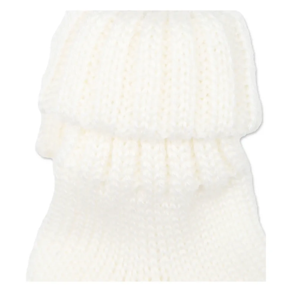 Witte Virgin Wool Omslag Sokken