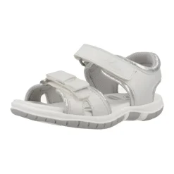 Witte Zomer Sandalen met Zilveren Details