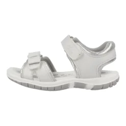 Witte Zomer Sandalen met Zilveren Details