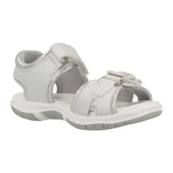 Witte Zomer Sandalen met Zilveren Details