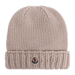 Wollen Beanie met Logo Patch