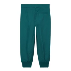 Wollen broek met vierkante print met merklogo