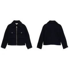 Wollen Caban Jas met Rits