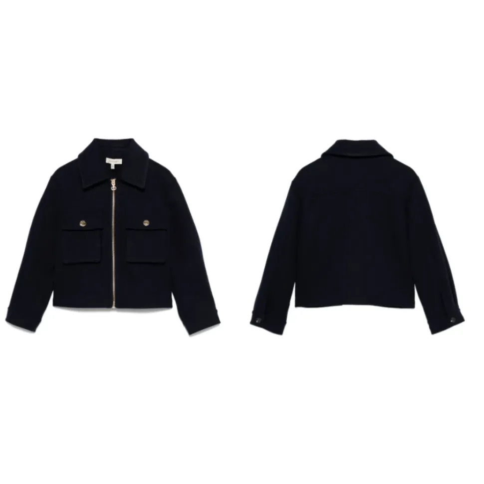 Wollen Caban Jas met Rits