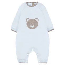 Wollen romper met beerdecoratie