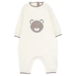 Wollen romper met beerdecoratie