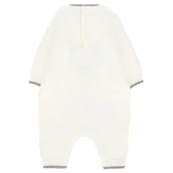 Wollen romper met beerdecoratie