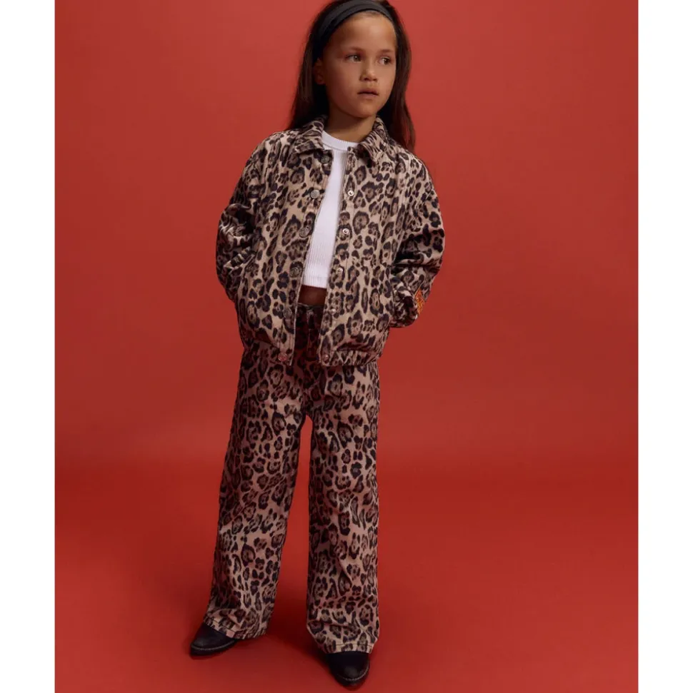 Woven Wide Leg Jaguar Denim Pants