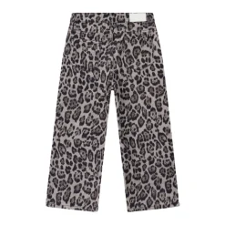 Woven Wide Leg Jaguar Denim Pants