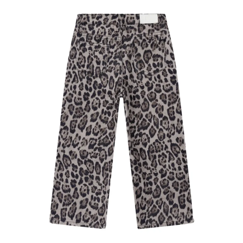 Woven Wide Leg Jaguar Denim Pants