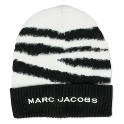 Zebra Print Zwarte Beanie Muts