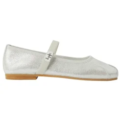 Zilveren Ronde Neus Ballerina Flats