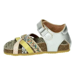 Zilveren Sandalen met Brede Pasvorm